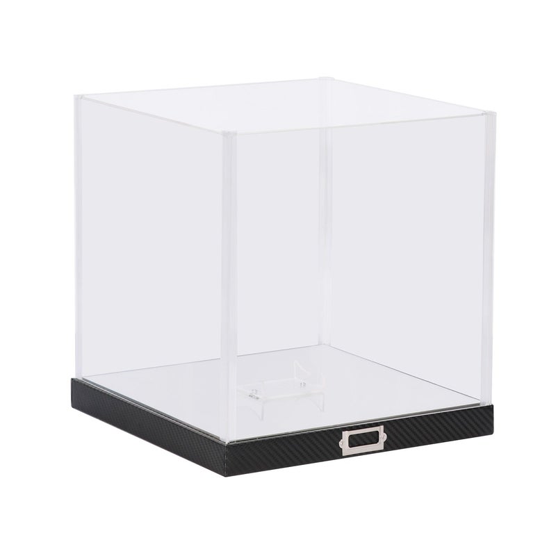 J JACKCUBE DESIGN JackCubeDesign Basketball Display Case with Carbon Fiber Style Base - Premium Acrylic Sports Ball Holder for Memorabilia (Black, 10.9 x 10.9 x 11.3 inches) â€“ MK342A - Image 4